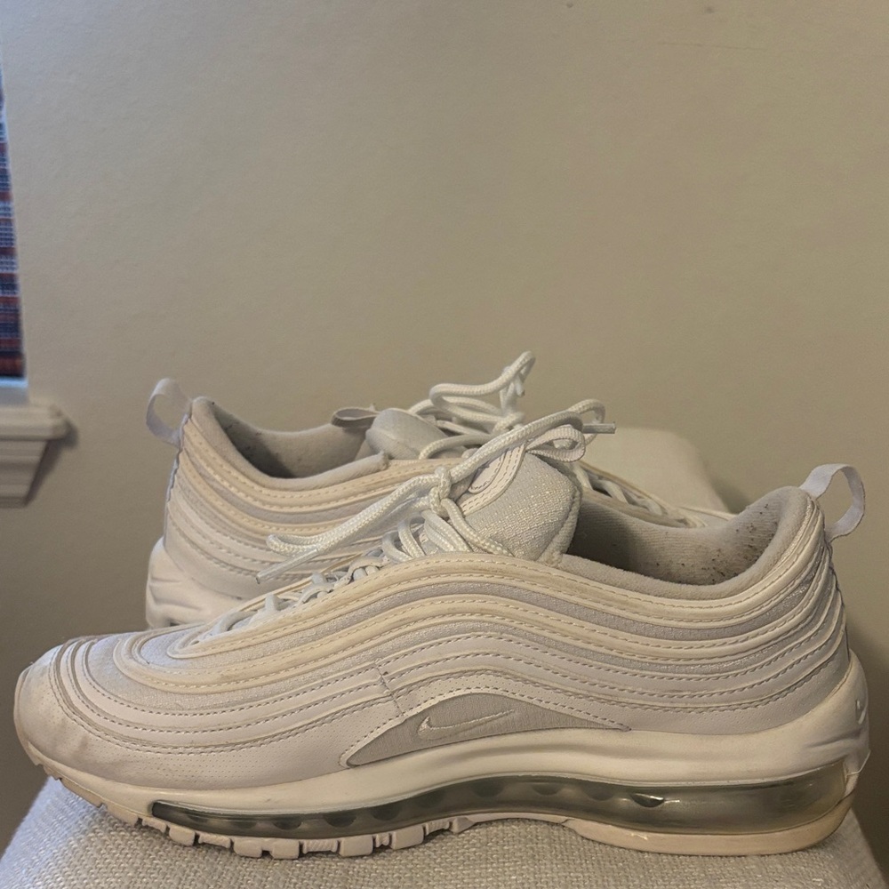 Nike Air Max 97 Triple white Size 7Y - Picture 7 of 9